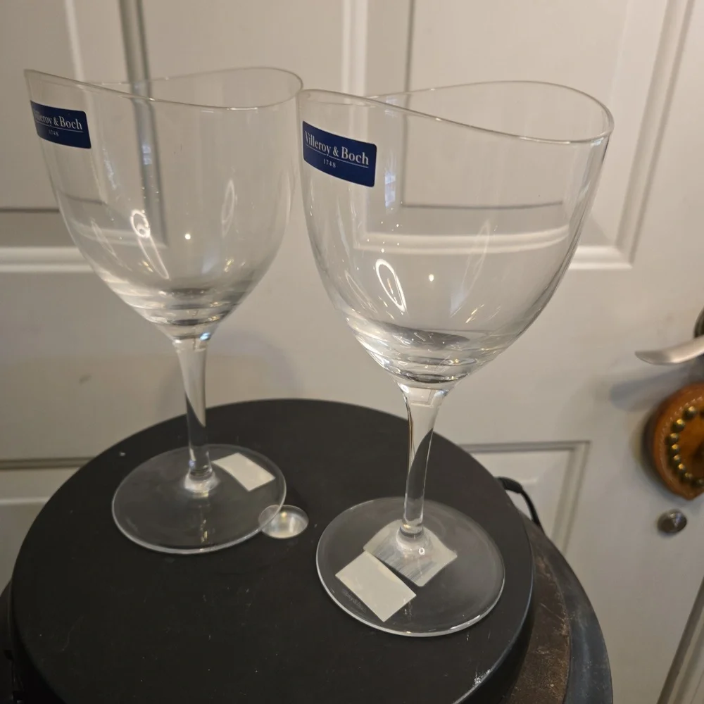 Villeroy & Boch Crystal Dune Glasses Goblets Set of 2